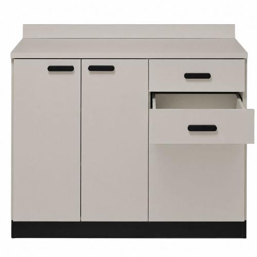 Preview: TEQLER | Sideboard VARDE grau / schwarz (T1711880)