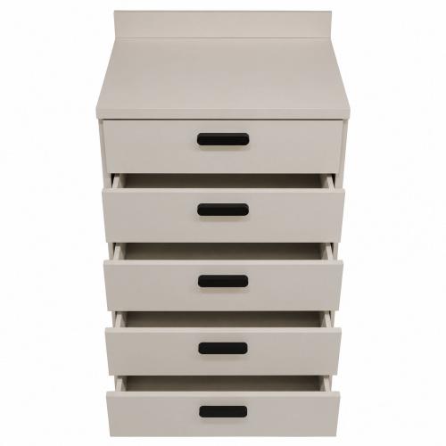 Preview: TEQLER | Schubladenschrank GREVE grau / schwarz (T1711890)
