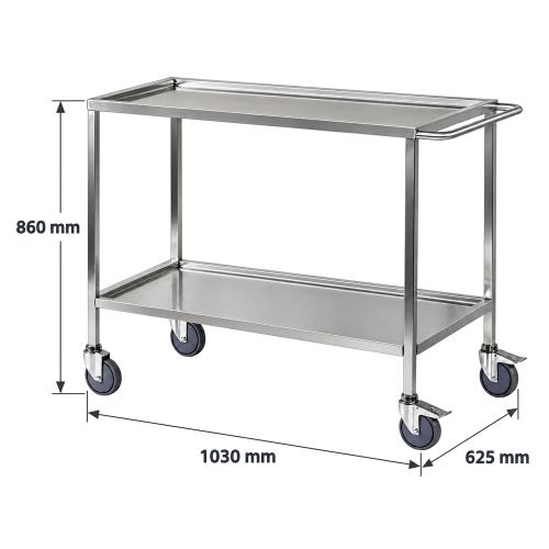 TEQLER | mobiler Edelstahl Mehrzweckwagen (T171802)