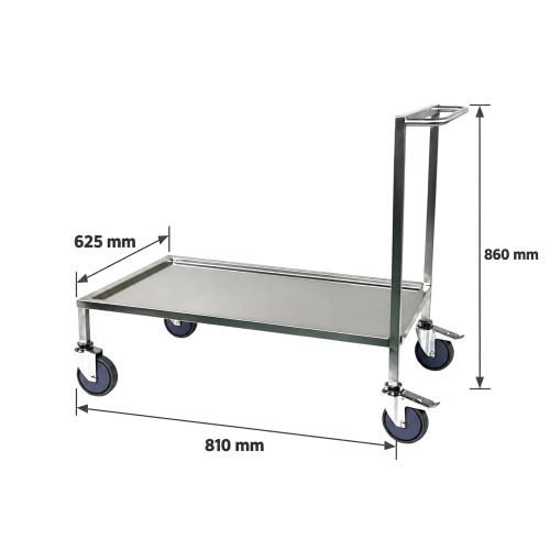 TEQLER | mobiler Edelstahl Transportwagen (T171803)