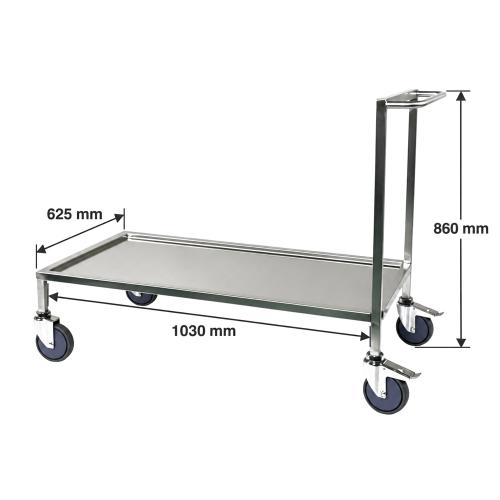 Preview: TEQLER | mobiler Edelstahl Transportwagen (T171804)