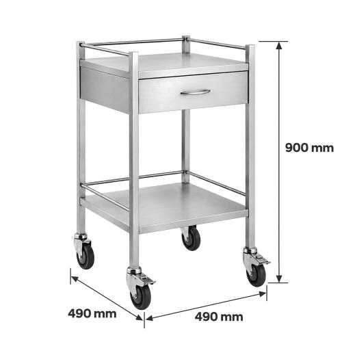TEQLER | mobiler Edelstahl Schubladenwagen (T171806)