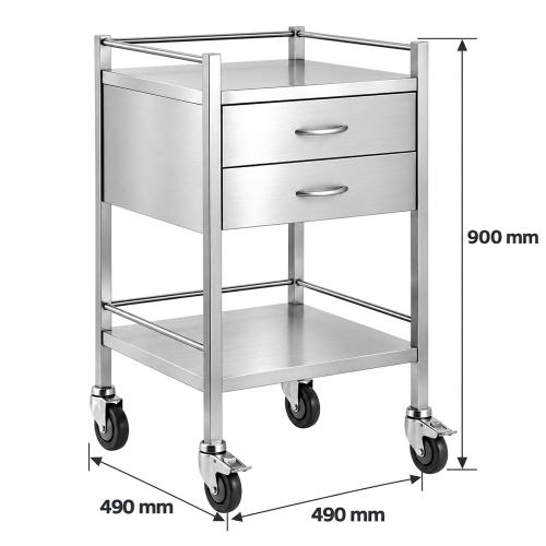 TEQLER | mobiler Edelstahl Schubladenwagen (T171807)