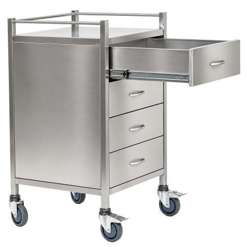 TEQLER | mobiler Edelstahl Schubladenwagen (T171809)