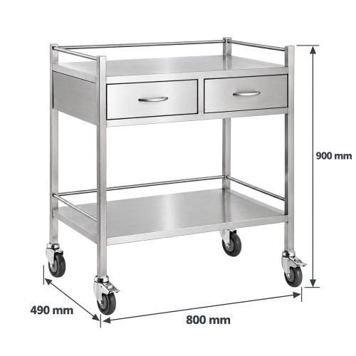 TEQLER | mobiler Edelstahl Vielzweckwagen (T171810)