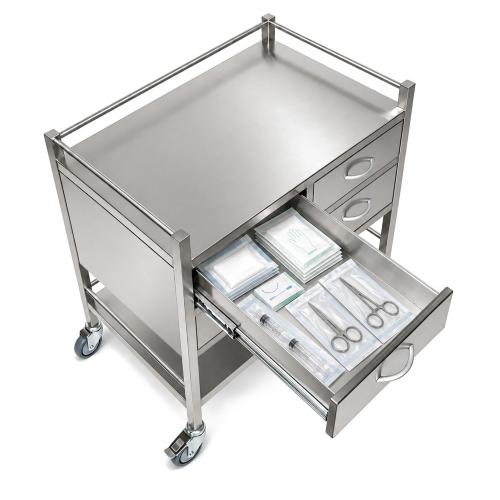 TEQLER | mobiler Edelstahl Vielzweckwagen (T171811)