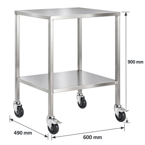 TEQLER | mobiler Edelstahl Gerätewagen (T171813)