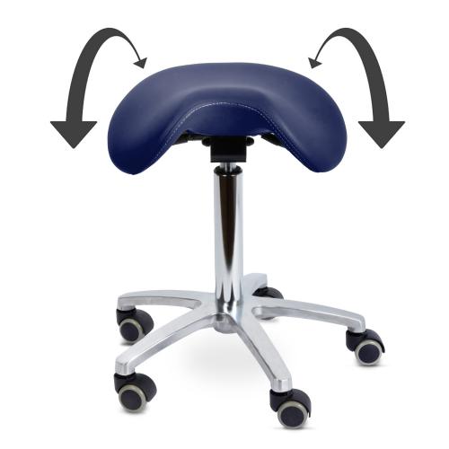 TEQLER Interior Drehhocker Sattelsitz blau (T140523blau)