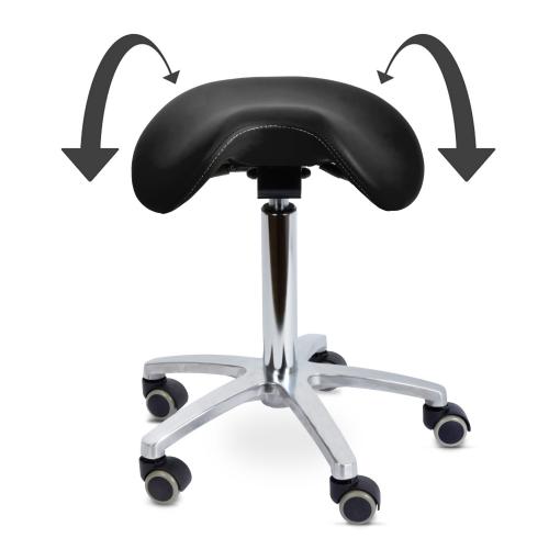 TEQLER | Drehhocker Sattelsitz schwarz (T140523schwarz)