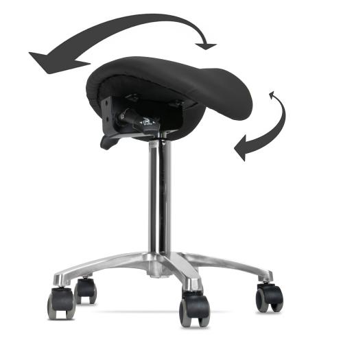 TEQLER | Drehhocker Sattelsitz schwarz (T140523schwarz)