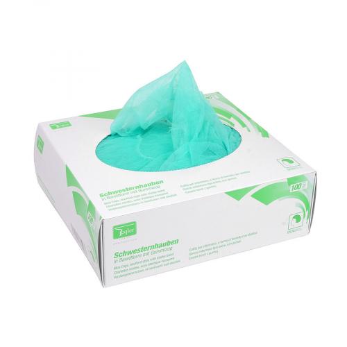 TEQLER | Schwesternhauben Barettfrom TEQLER, Surgical, T329501GN, OP-Hauben, Einweghauben, Schwesterhauben, Barettform, grün (T329501grün)