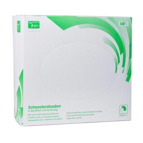 TEQLER | Schwesternhauben Barettfrom TEQLER, Surgical, T329501GN, OP-Hauben, Einweghauben, Schwesterhauben, Barettform, grün (T329501grün)