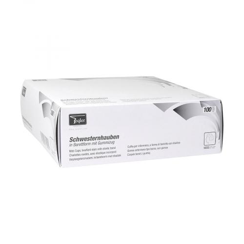 TEQLER | Schwesternhauben Barettfrom weiß (T329501weiss)