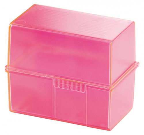 HAN Karteibox DIN A6 quer transluzent pink (400)