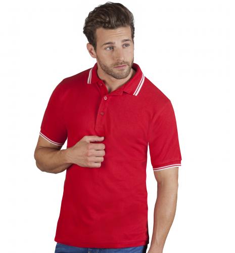 PROMODORO Herren Polo Contrast Stripes