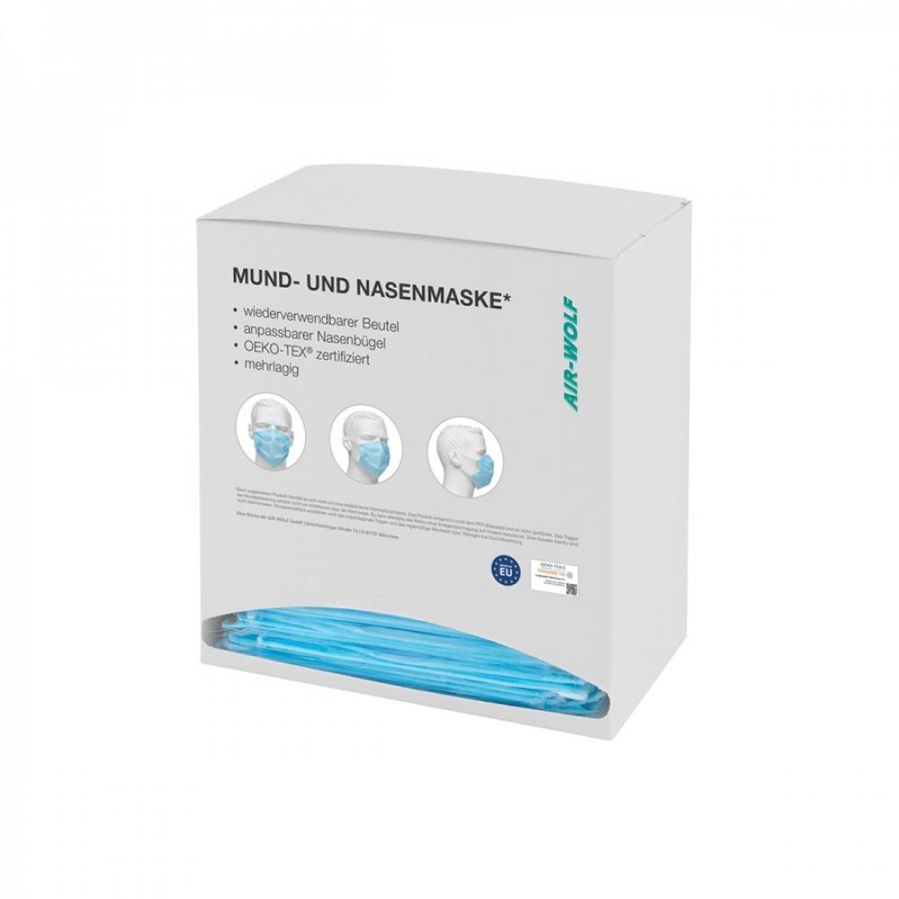 AIR-WOLF Mund-Nasen-Maske (MNS) blau
