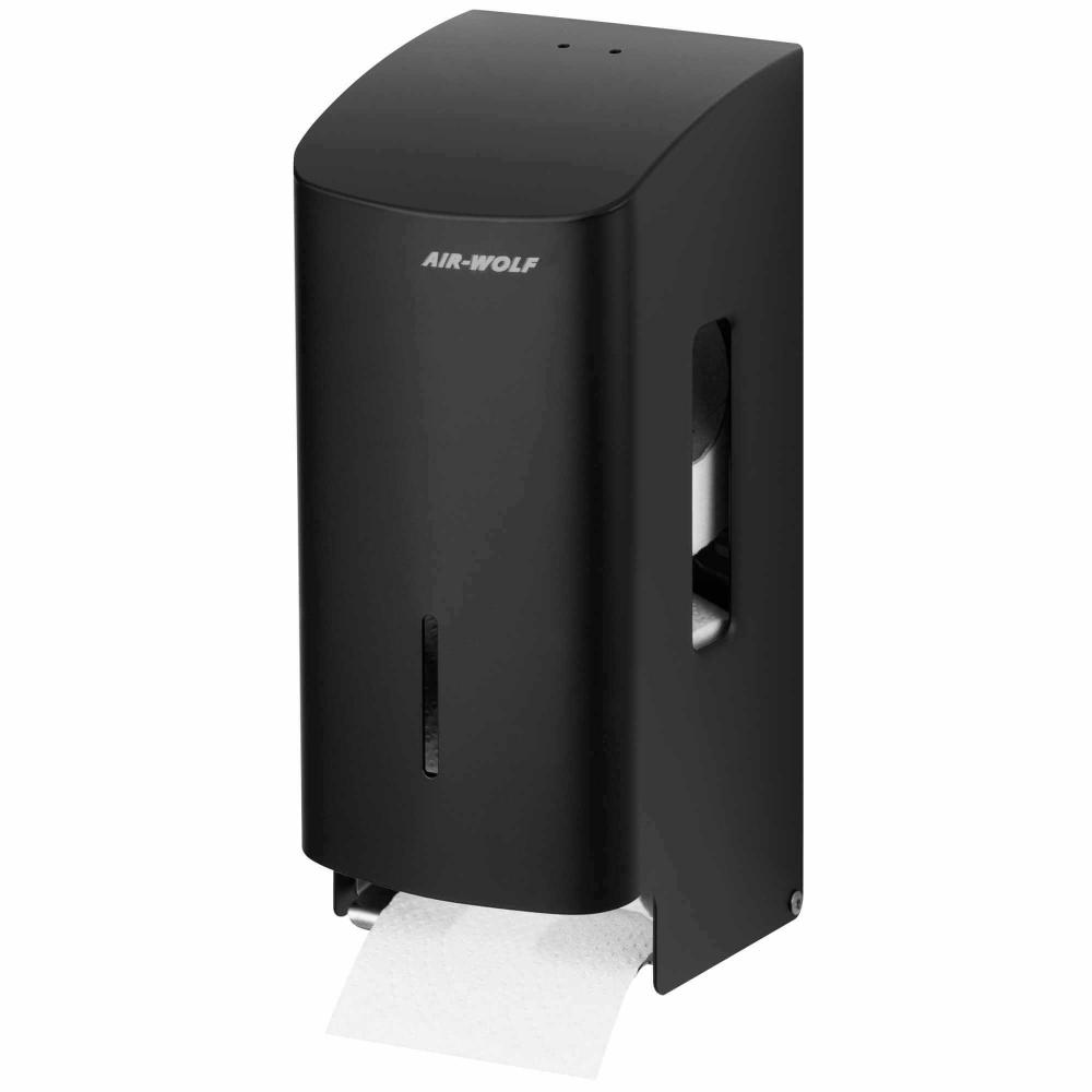 AIR-WOLF | WC-Papierspender Alpha Edelstahl mattschwarz (60-100)