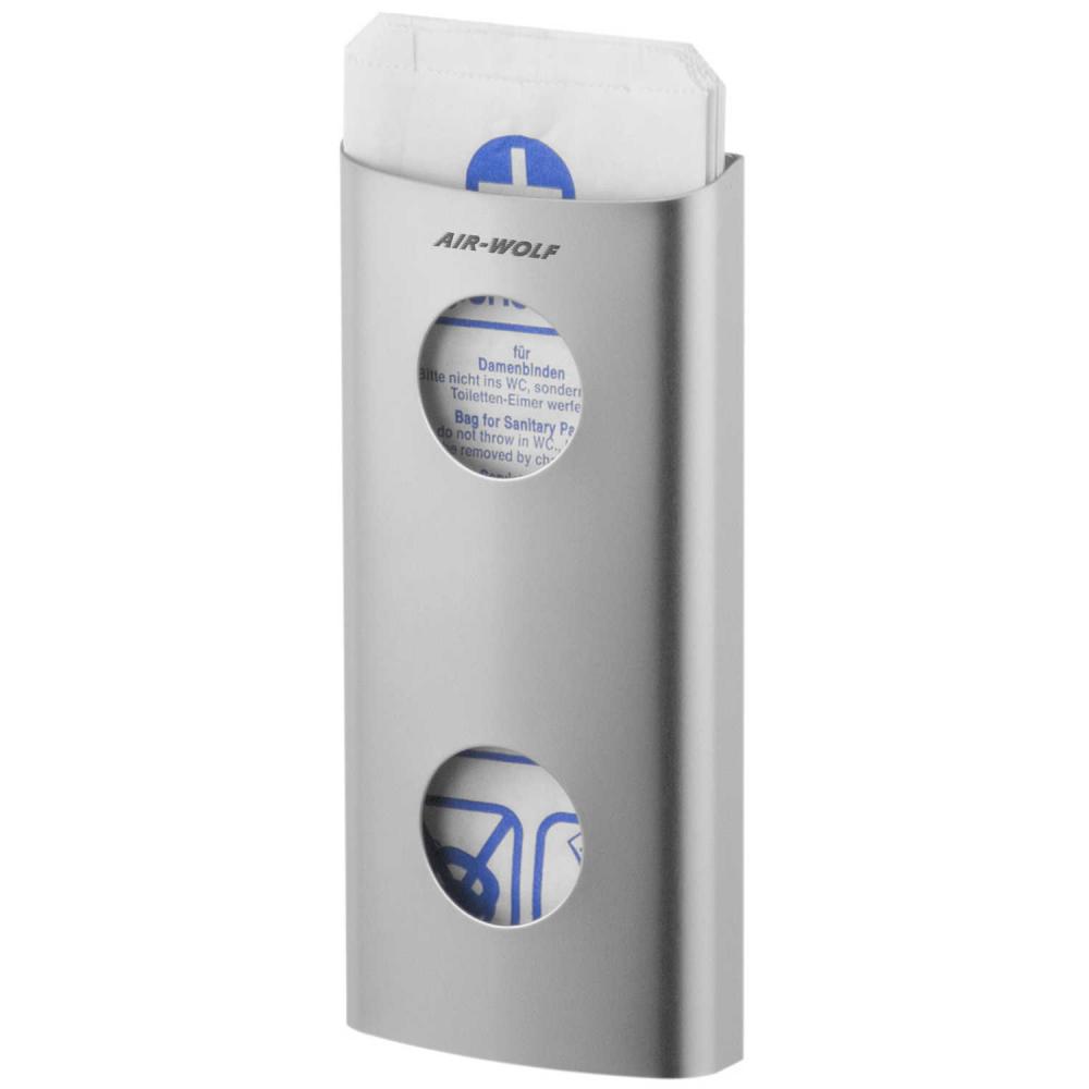 AIR-WOLF | Hygienebeutelspender Alpha Edelstahl gebürstet (60-138)