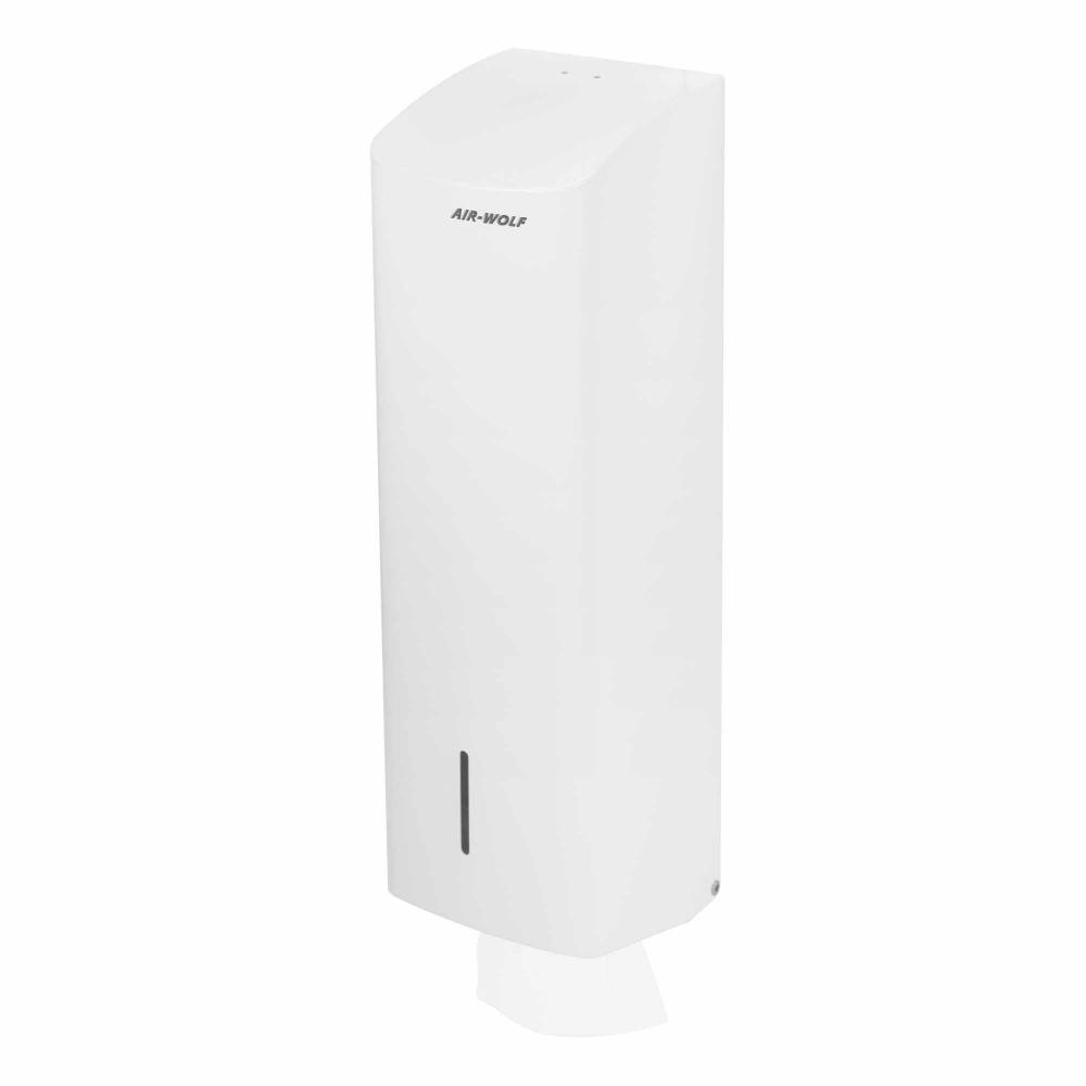 AIR-WOLF | WC-Papierspender für 750 Blatt Edelstahl weiß (60-191)