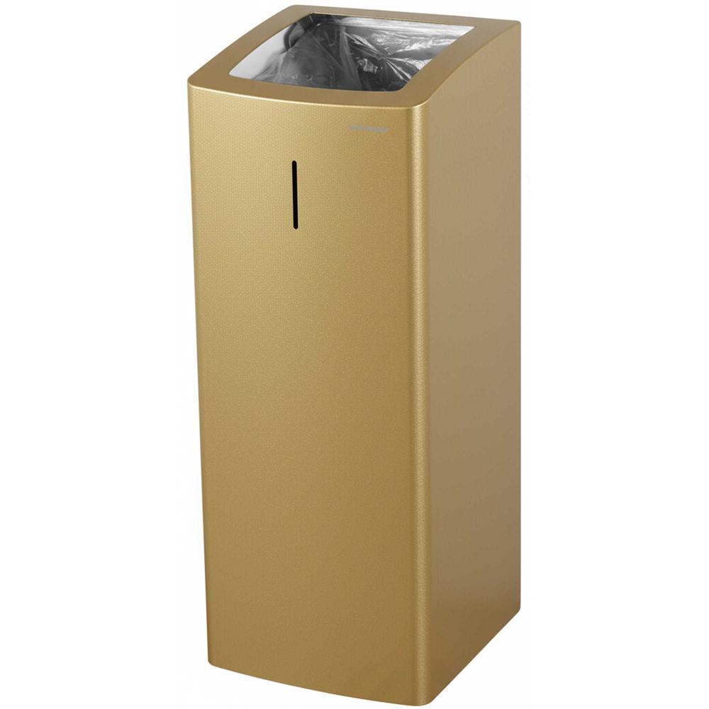 AIR-WOLF | Abfallbehälter Serie Alpha 50 Liter Edelstahl messing (60-357)