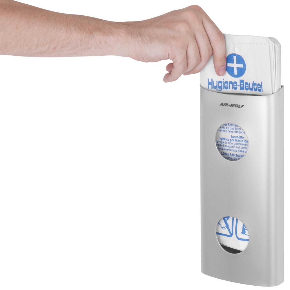 AIR-WOLF | Hygienebeutelspender Alpha Edelstahl mattweiß (60-380)
