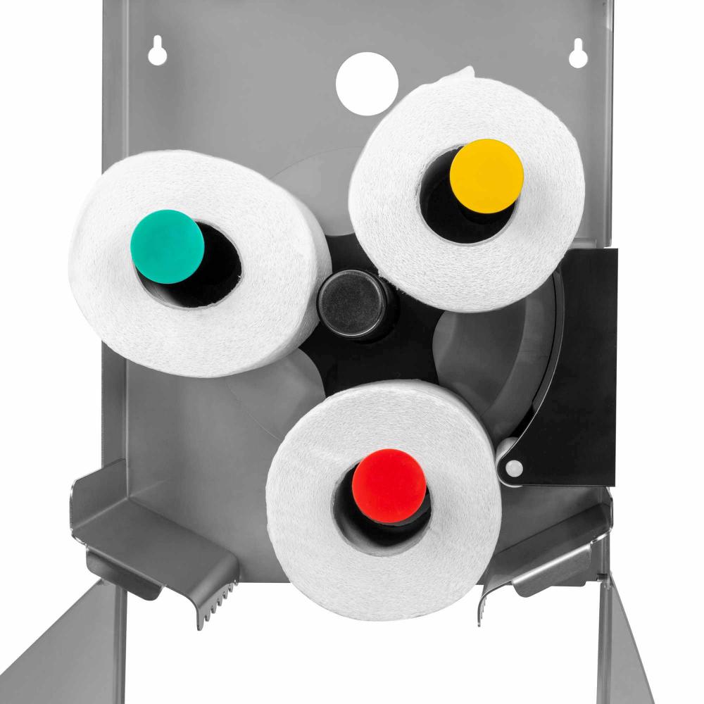 AIR-WOLF | Duplex-Rollenspender Alpha Edelstahl blau-grün (60-396)