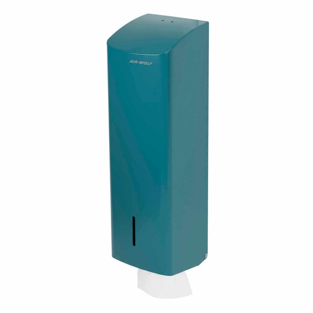 AIR-WOLF | WC-Papierspender für 750 Blatt Edelstahl blau-grün (60-411)