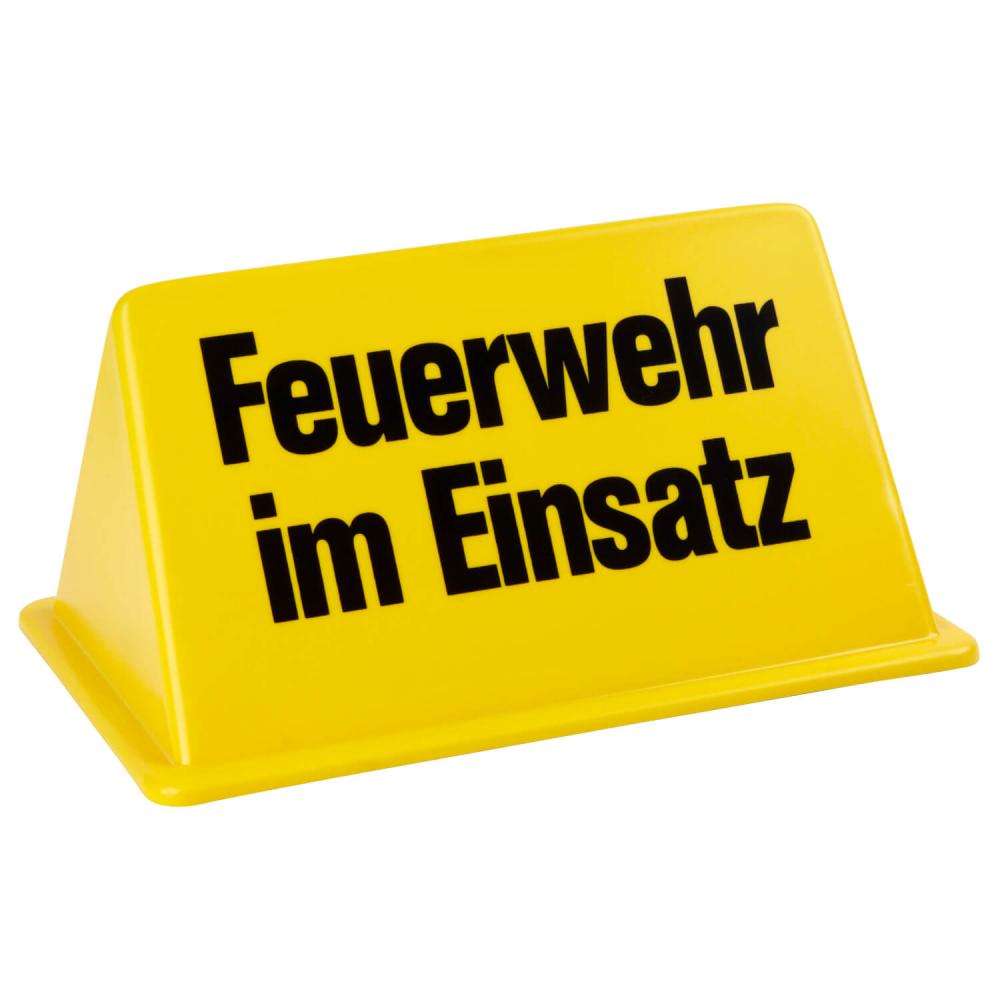 TEMPLIN | Dachschild Feuerwehr im Einsatz unbeleuchtet (gelb / schwarz)