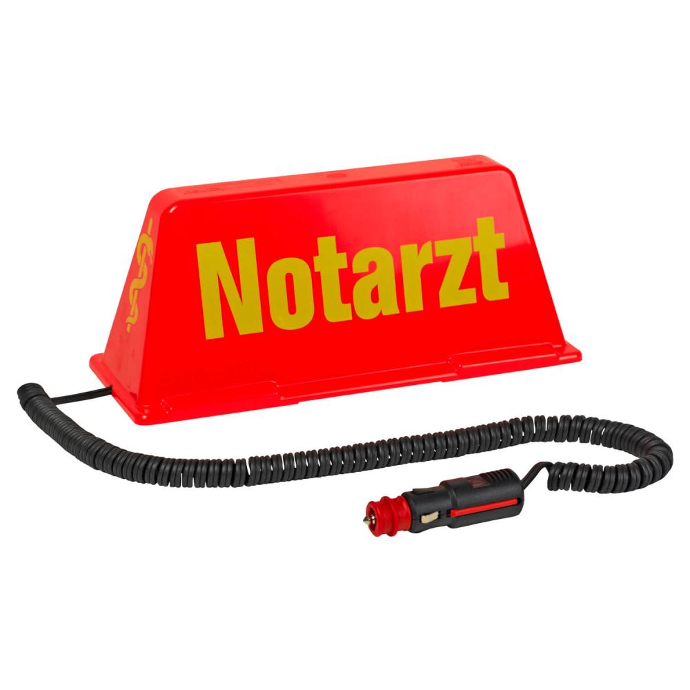 Dachschild Notarzt rot / gelb (beleuchtet)