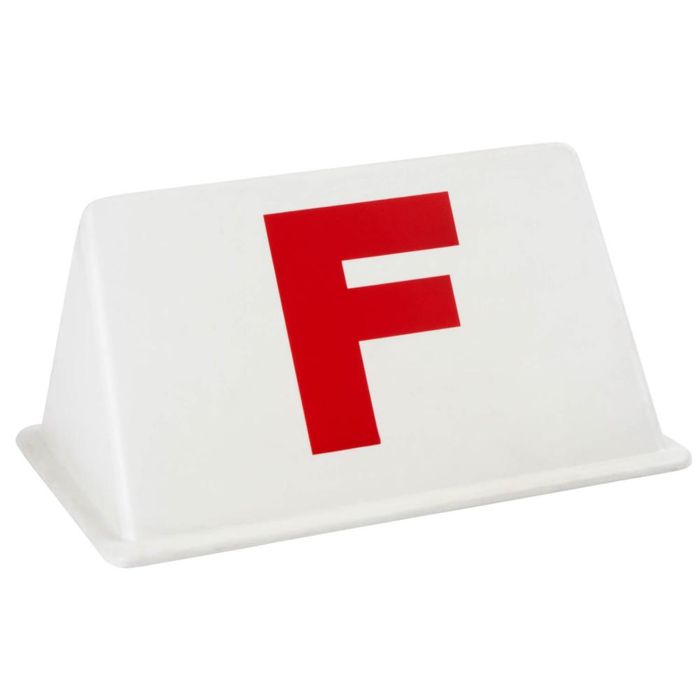 TEMPLIN | Dachschild F (Feuerwehr) weiß / rot