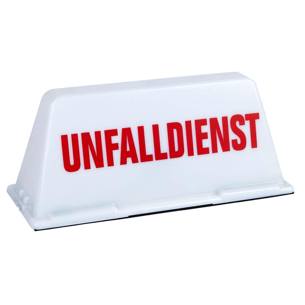 Dachschild Unfalldienst rot / weiß (unbeleuchtet)