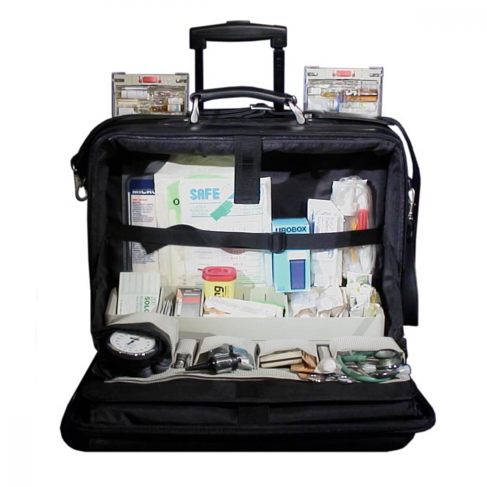 DÜRASOL | Arztkoffer MOBILO mit Trolley Leder schwarz (9350)