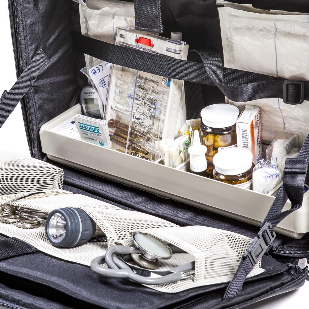 DÜRASOL | Arztkoffer MOBILO mit Trolley Leder schwarz (9350)