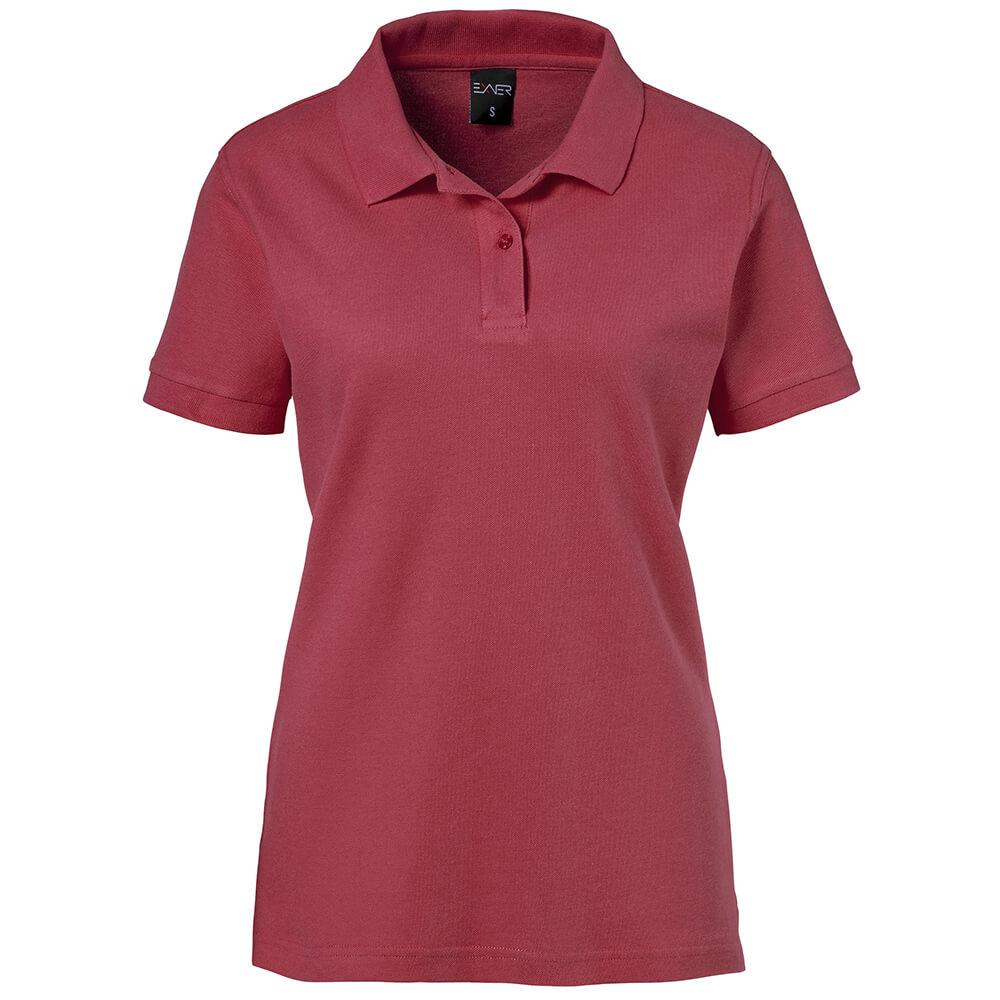 EXNER Damen-Polo-Shirt 100% Baumwolle bordeaux