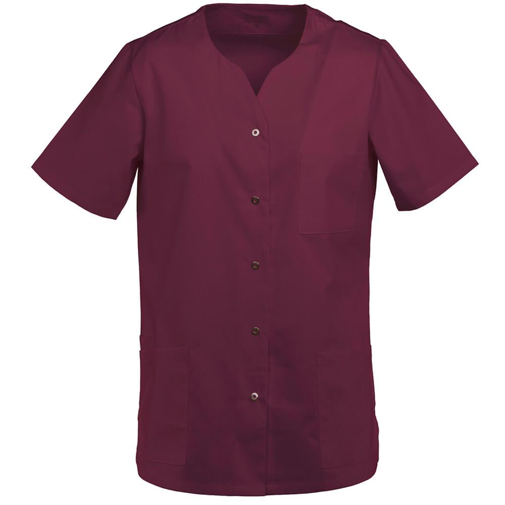EXNER | Damen Kasack Halbarm 50% Baumwolle bordeaux (2407550)