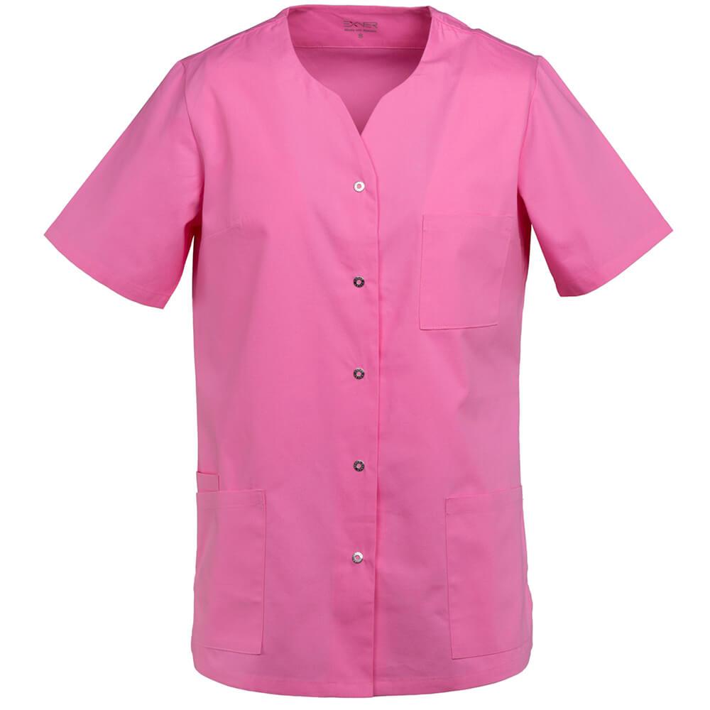 EXNER | Damen Kasack Halbarm 50% Baumwolle hotpink (2407543)