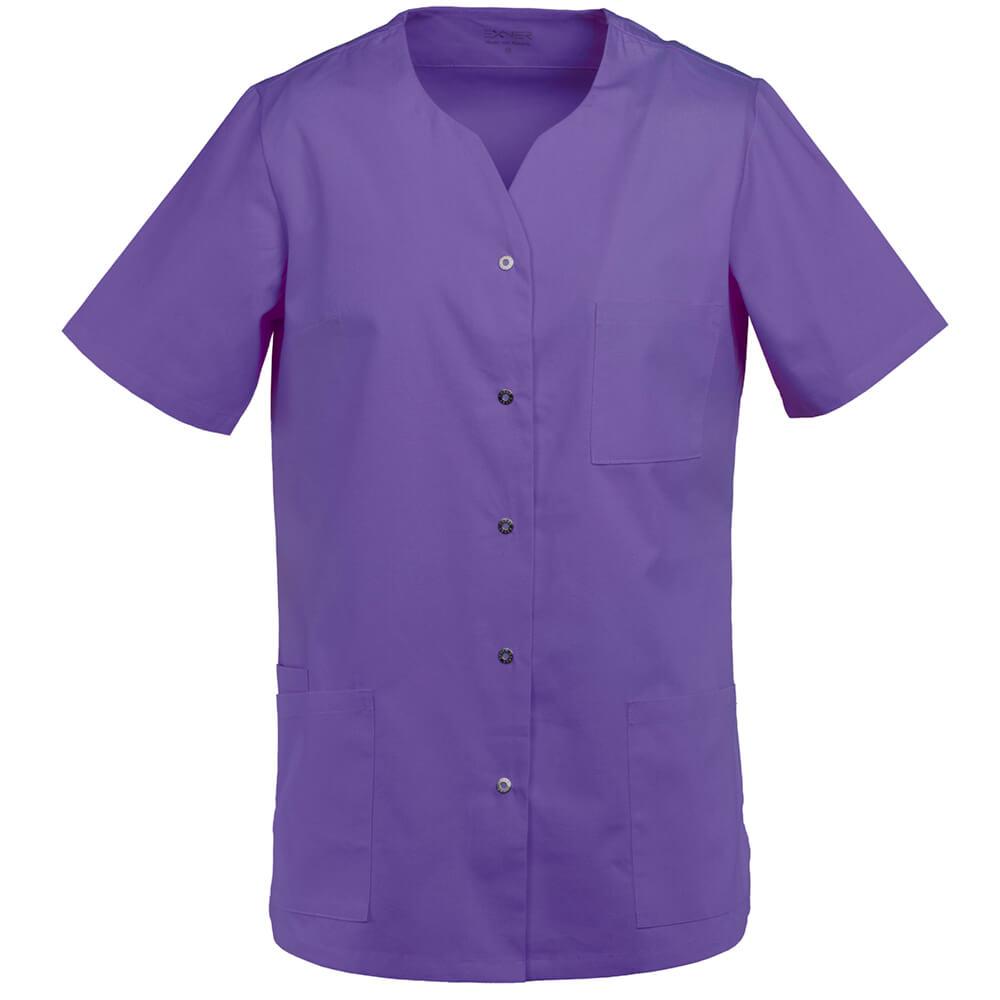 EXNER | Damen Kasack Halbarm 50% Baumwolle purple (2407533)
