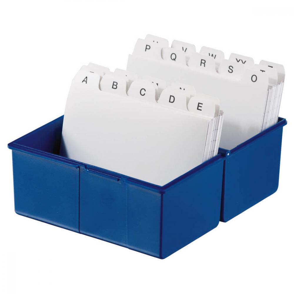 HAN Karteibox DIN A7 quer (blau) 977-14