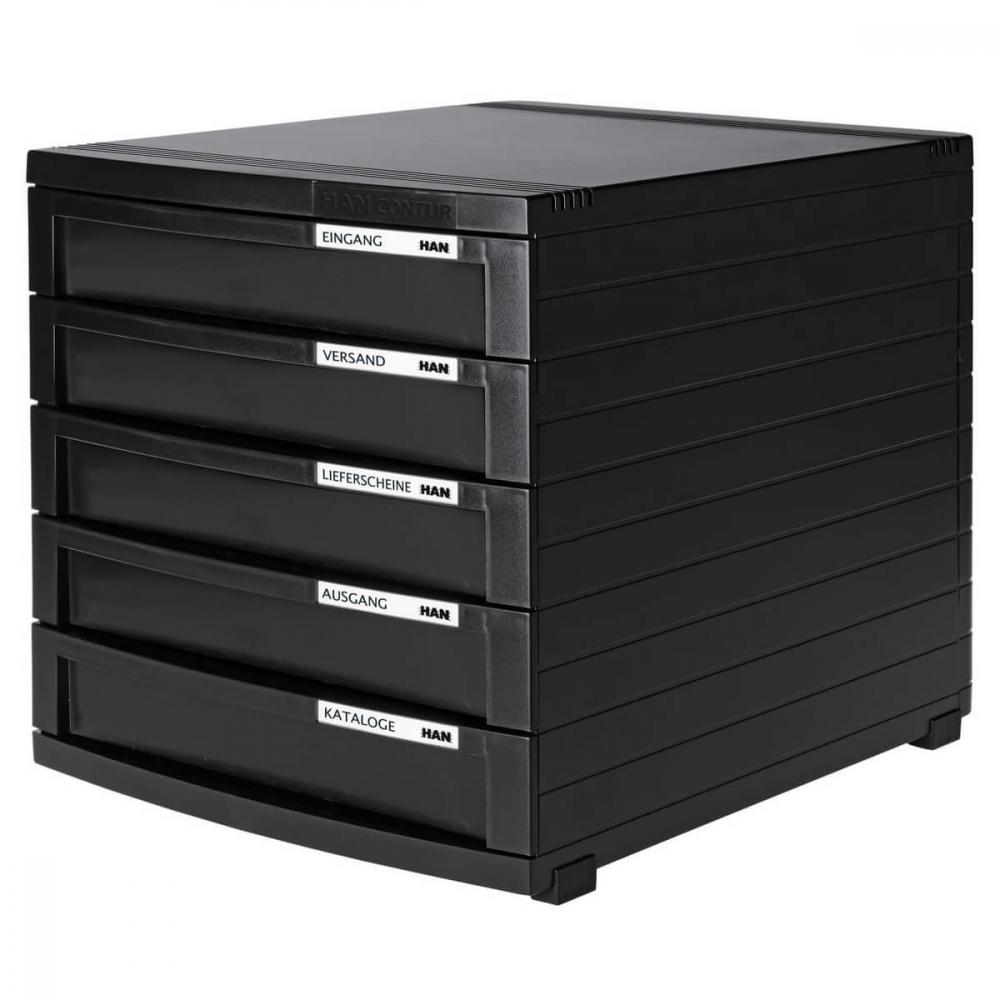 HAN | Schubladenbox CONTUR geschlosssen 5 (schwarz-schwarz)
