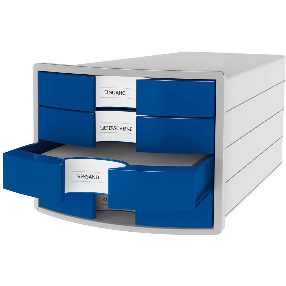 HAN | Schubladenbox IMPULS NEW DESIGN (lichtgrau-blau)