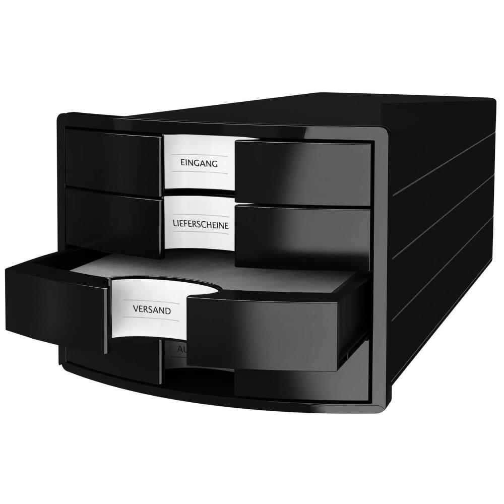 HAN | Schubladenbox IMPULS NEW DESIGN (schwarz-schwarz)+