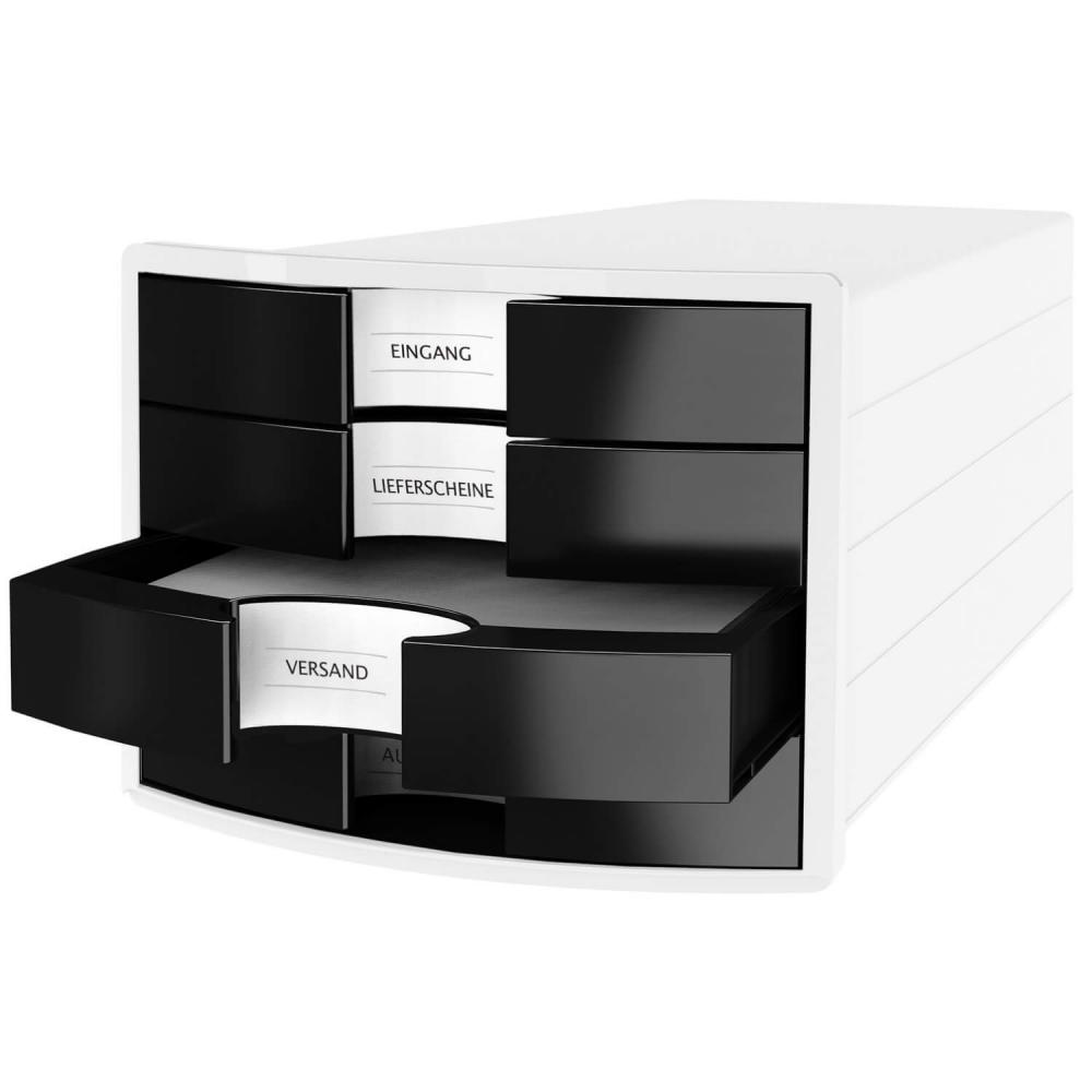 HAN | Schubladenbox IMPULS NEW DESIGN (weiß-schwarz)