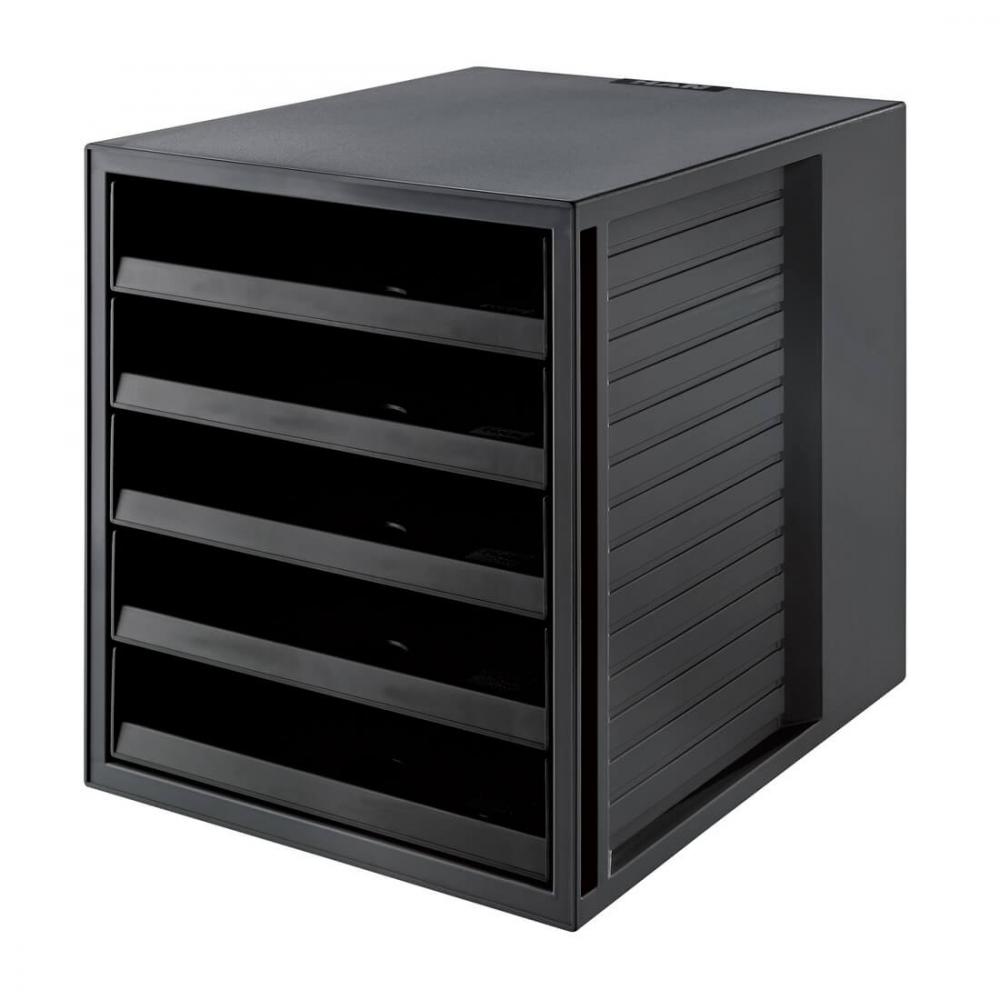 HAN | Schubladenbox SCHRANK SET KARMA (ökoschwarz-ökoschwarz