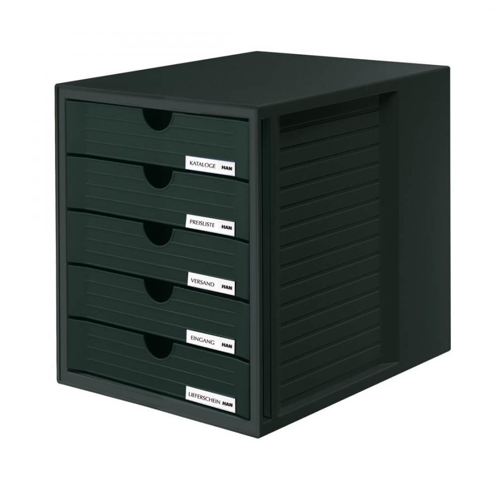 HAN | Schubladenbox SYSTEMBOX (schwarz-schwarz)