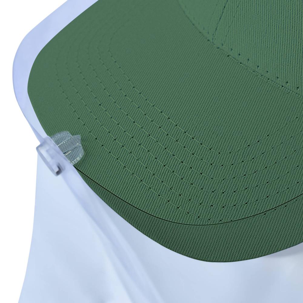 Basecap Visierschild Gesichtsschutz Gesichtsvisier grün