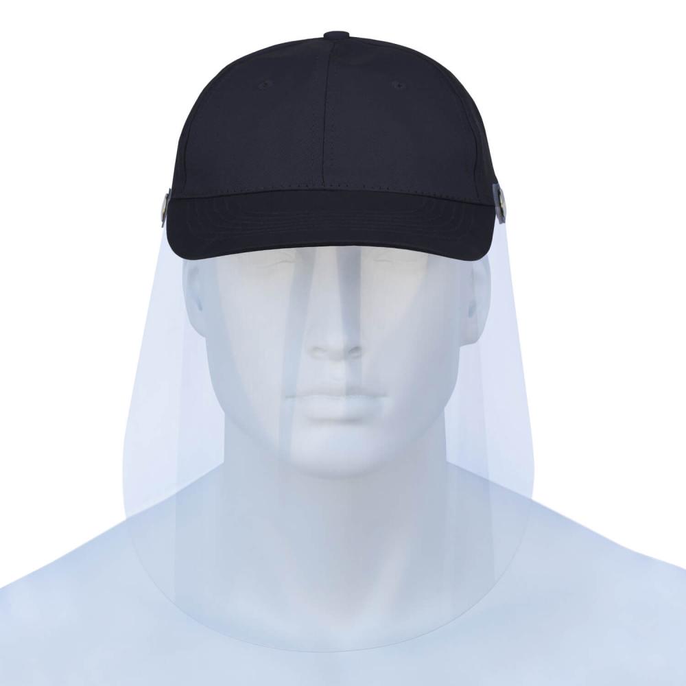 Basecap Visierschild Gesichtsschutz Gesichtsvisier schwarz