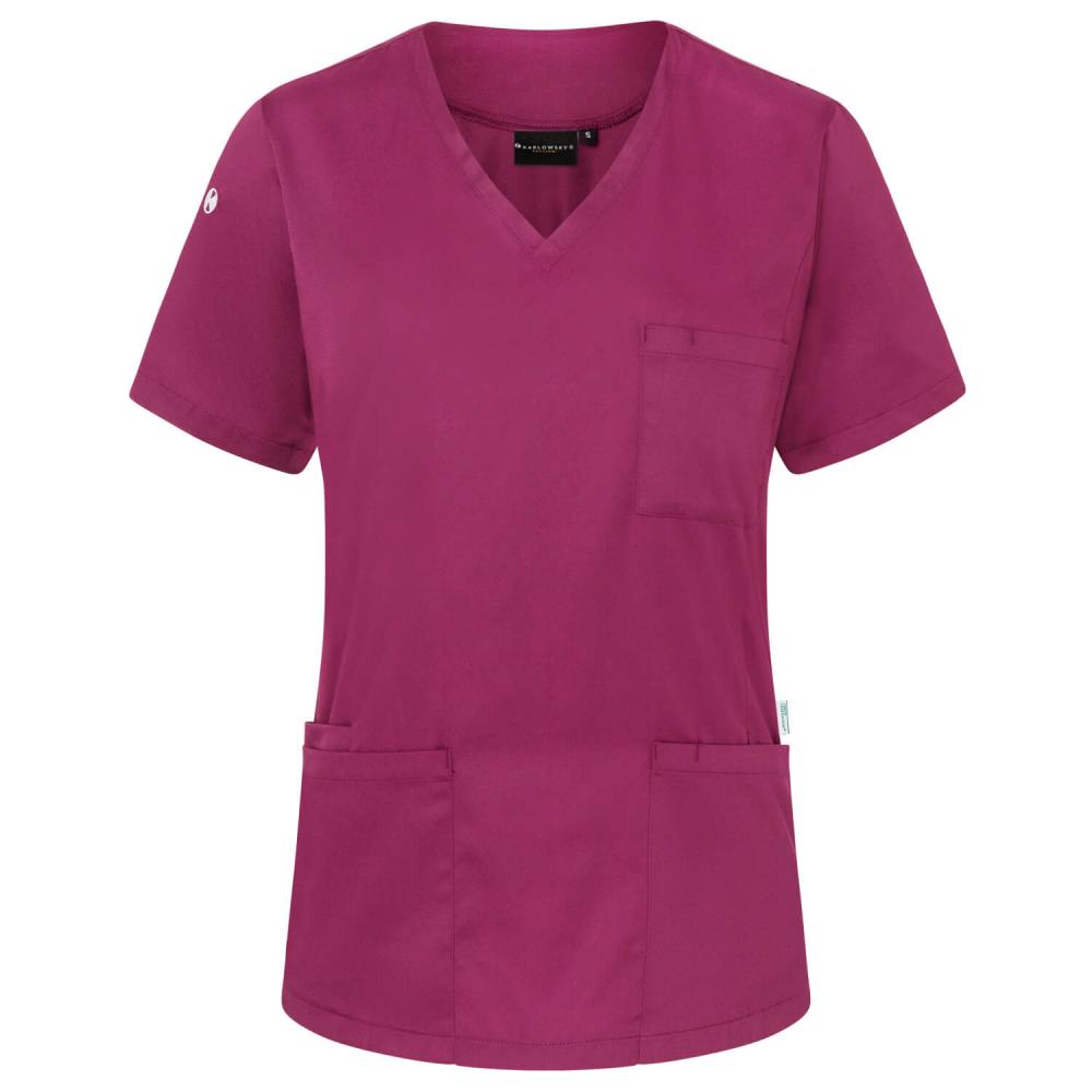 KARLOWSKY Essential | Damen Kurzarm Schlupfkasack (fuchsia) KS66