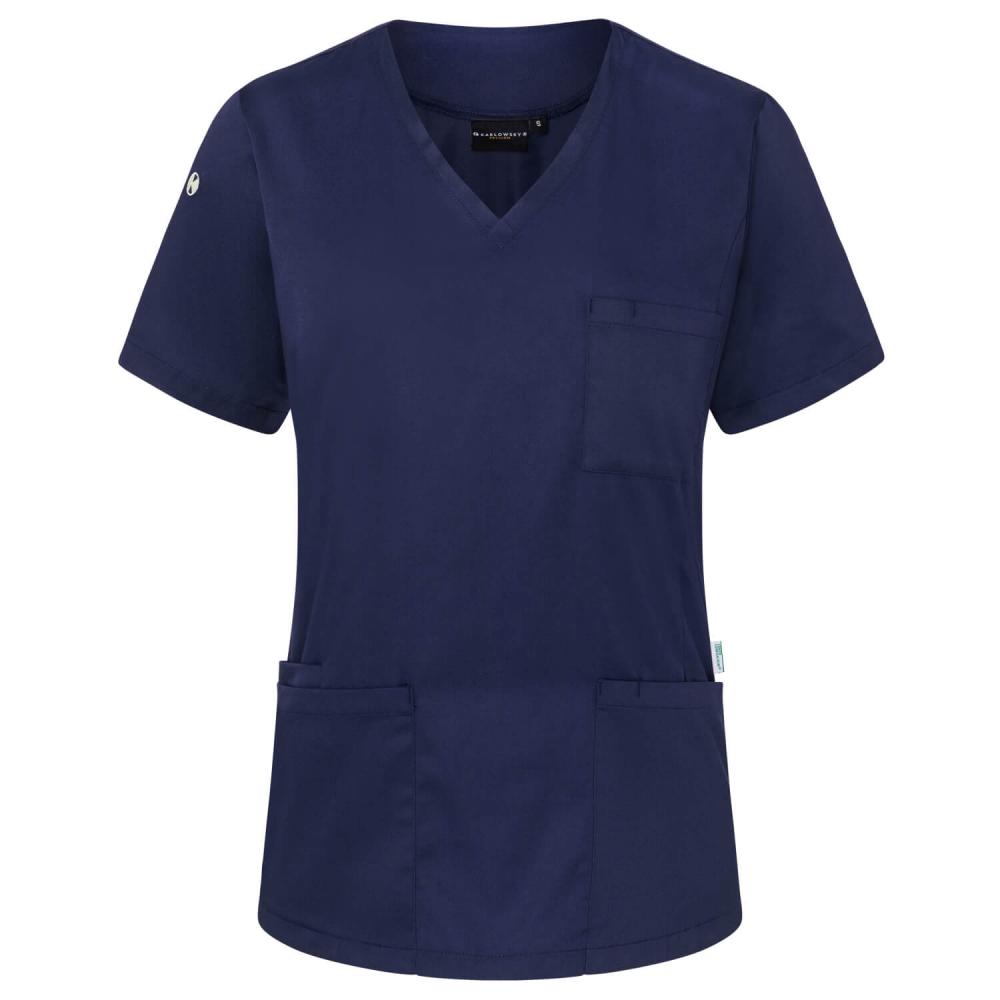 KARLOWSKY Essential | Damen Kurzarm Schlupfkasack (navy) KS66