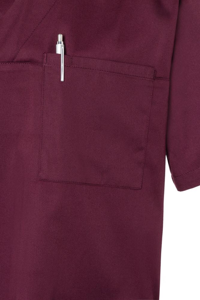 KARLOWSKY | Herren Kurzarm Schlupfkasack (aubergine) KS 65