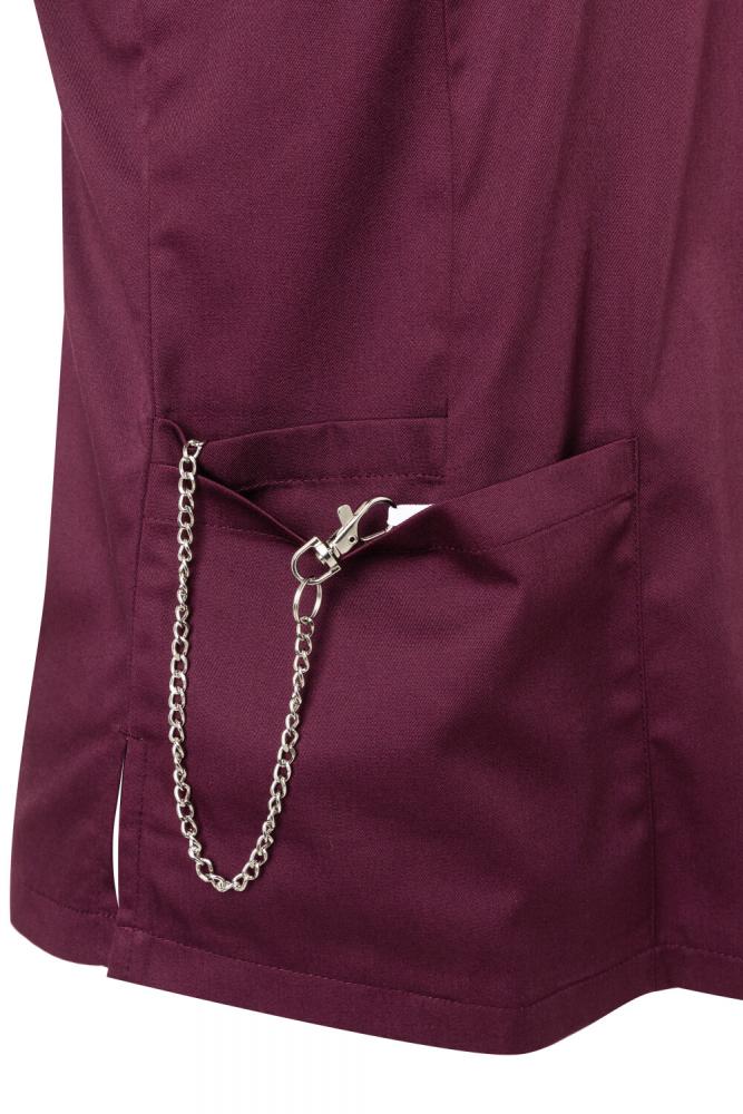 KARLOWSKY | Herren Kurzarm Schlupfkasack (aubergine) KS 65